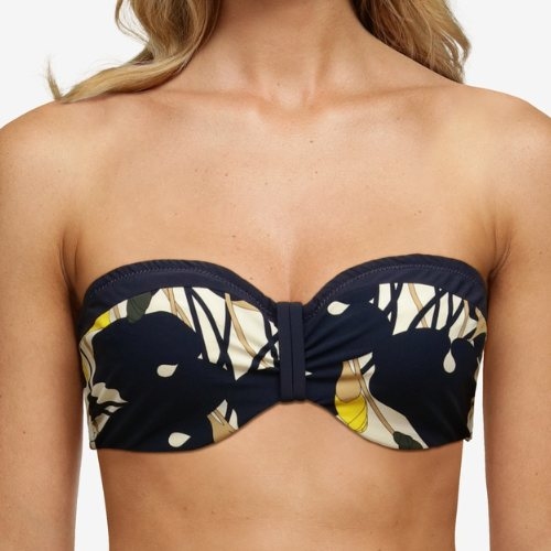 Chantelle Badmode Flowers navy-blau/print unwattierter bikini bh