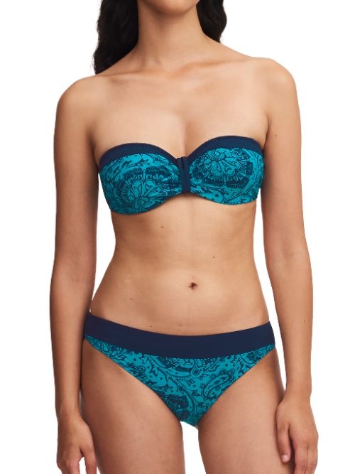Chantelle Badmode Flowers blau unwattierter bikini bh
