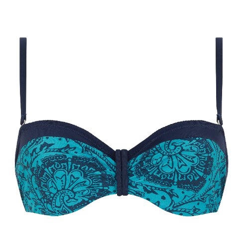 Chantelle Badmode Flowers blau unwattierter bikini bh