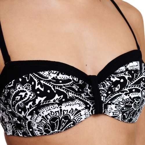 Chantelle Badmode Flowers schwarz/weiß unwattierter bikini bh