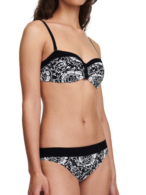 Chantelle Badmode Flowers schwarz/weiß unwattierter bikini bh