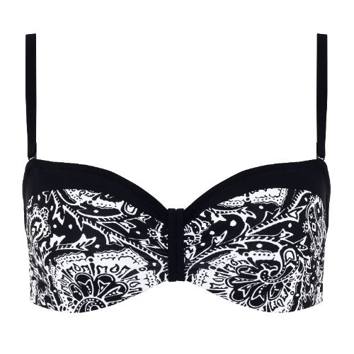 Chantelle Badmode Flowers schwarz/weiß unwattierter bikini bh