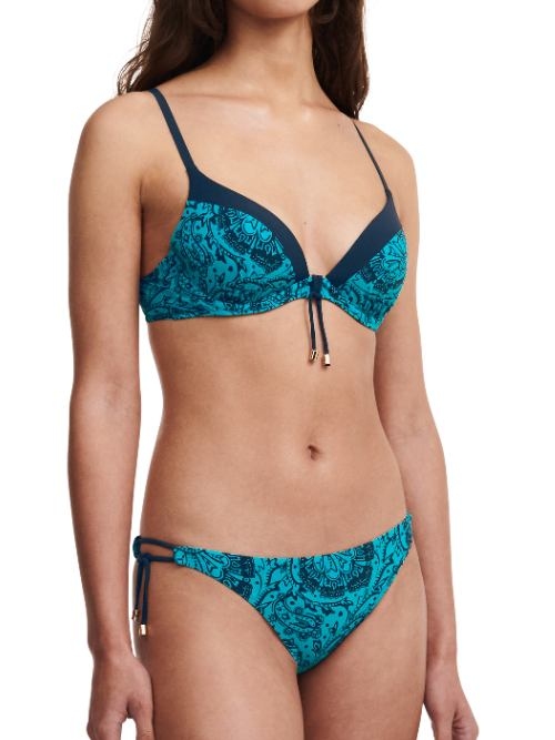 Chantelle Badmode Flowers blau push up bikini bh