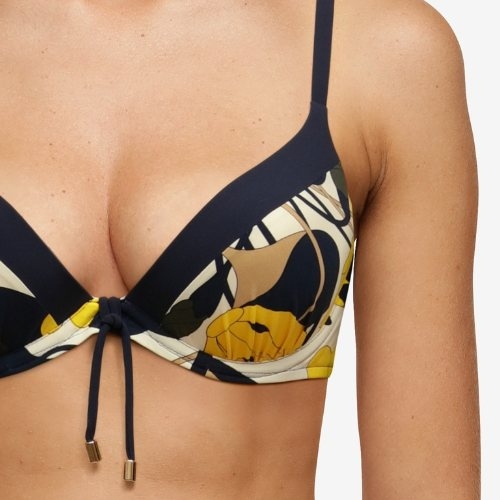 Chantelle Badmode Flowers navy-blau/print push up bikini bh