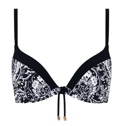 Chantelle Badmode Flowers schwarz/weiß push up bikini bh