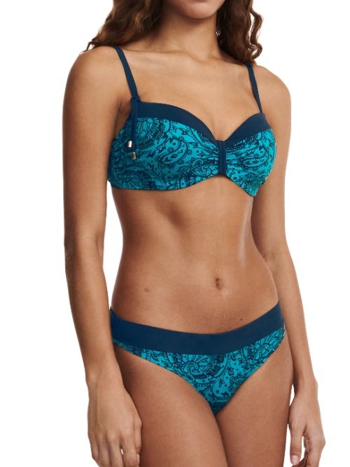 Chantelle Badmode Flowers blau gemoldefer bikini bh