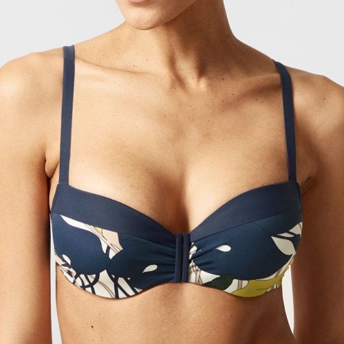 Chantelle Badmode Flowers navy-blau/print gemoldefer bikini bh