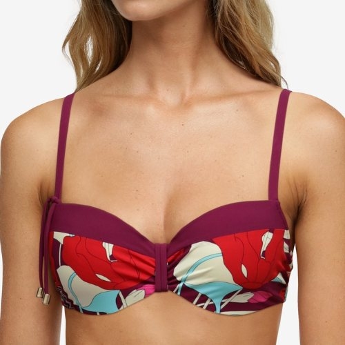 Chantelle Badmode Flowers violett/print gemoldefer bikini bh
