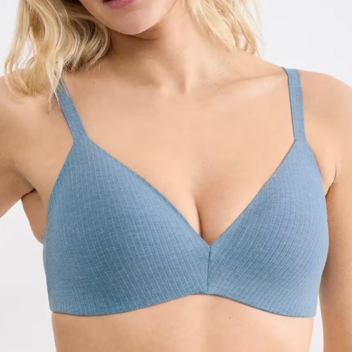 Sloggi Zero Feel blau ohne bügel bh