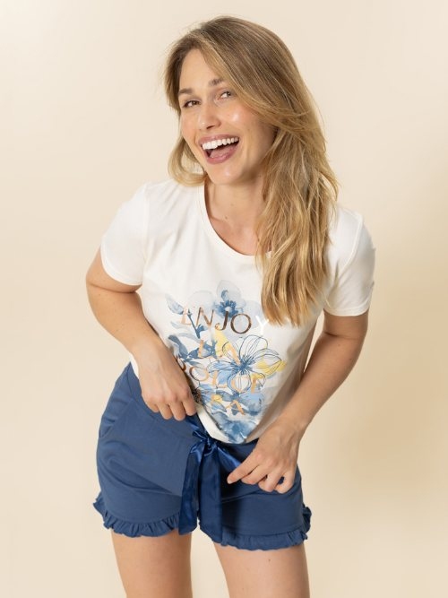 Charlie Choe Amalfi Coast navy-blau pyjama-hose