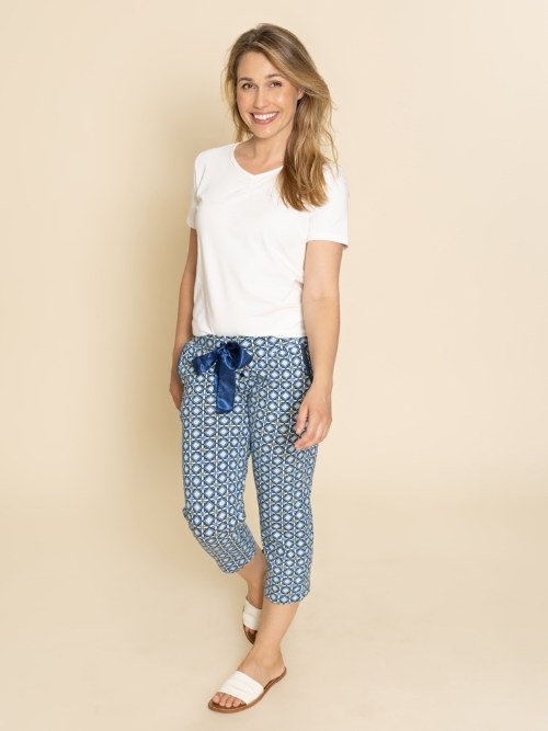 Charlie Choe Amalfi Coast navy-blau pyjamahose