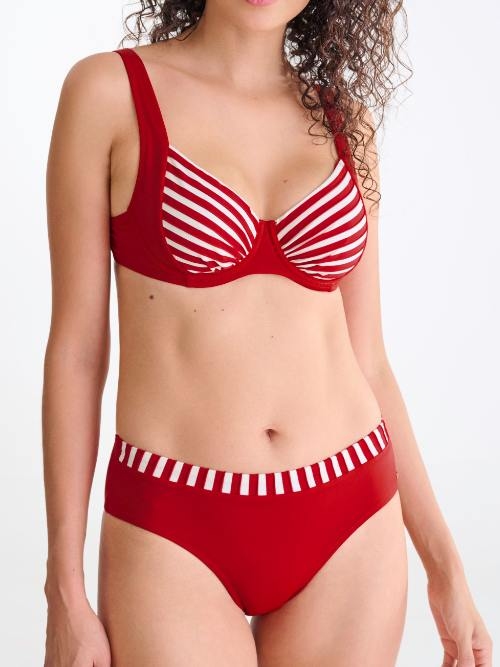 Lisca Bademode Bondi Beach rot/weiß unwattierter bikini bh