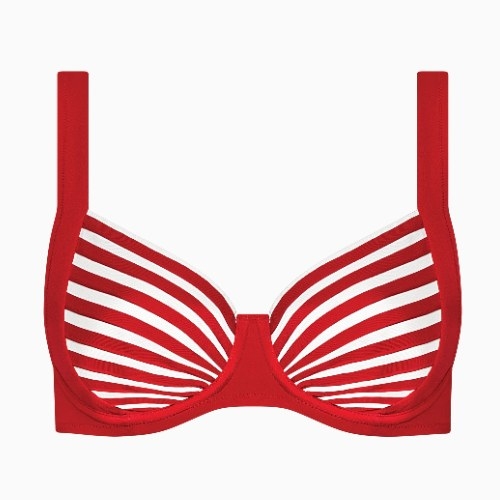 Lisca Bademode Bondi Beach rot/weiß unwattierter bikini bh