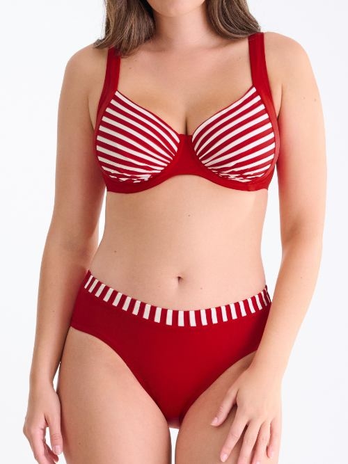 Lisca Bademode Bondi Beach rot/weiß unwattierter bikini bh