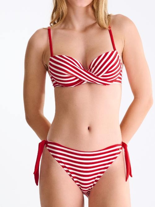 Lisca Bademode Bondi Beach rot/weiß gemoldefer bikini bh