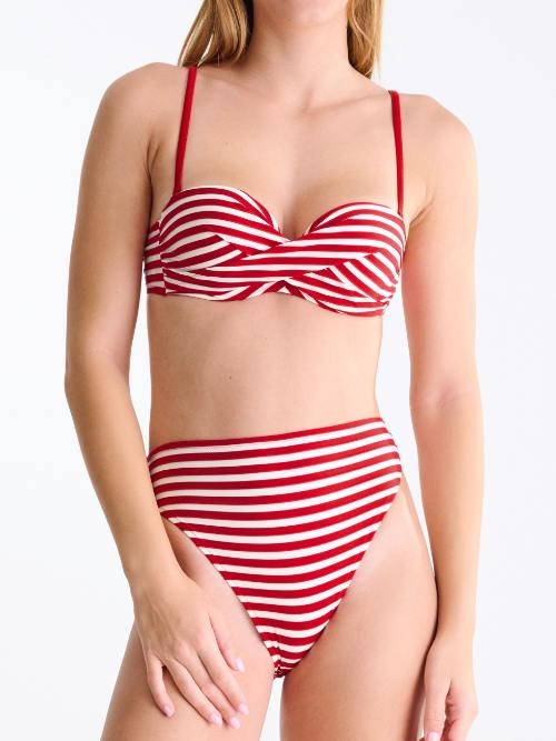 Lisca Bademode Bondi Beach rot/weiß gemoldefer bikini bh