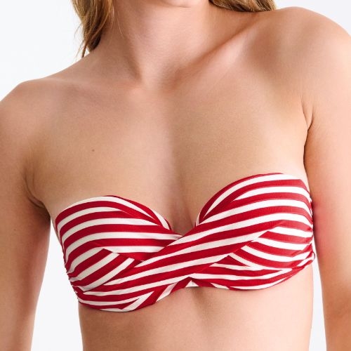 Lisca Bademode Bondi Beach rot/weiß gemoldefer bikini bh