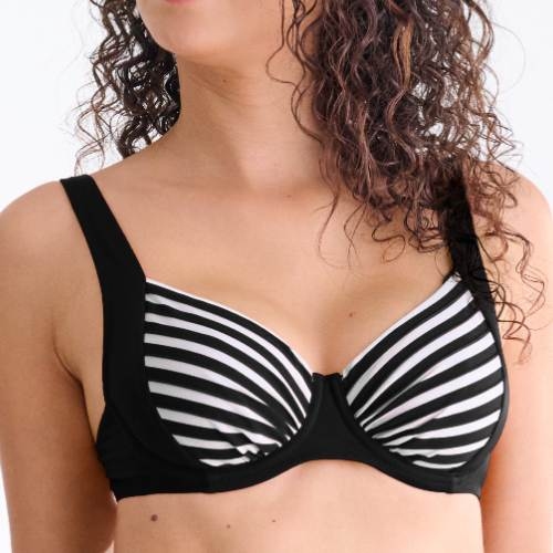 Lisca Bademode Bondi Beach schwarz/weiß unwattierter bikini bh