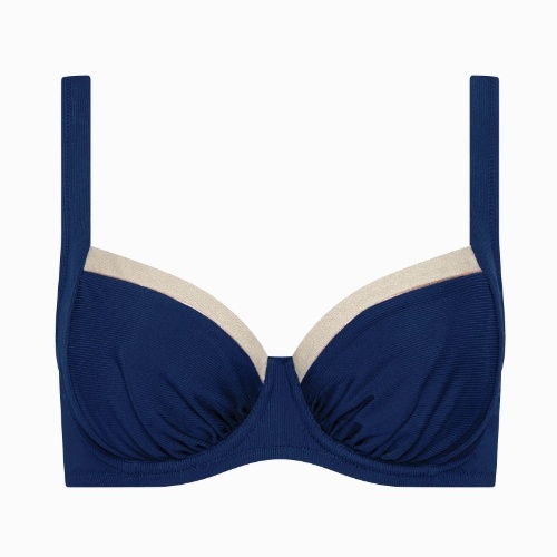 Lisca Bademode Sydney navy-blau unwattierter bikini bh