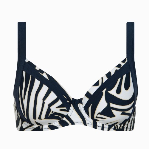 Lisca Bademode Gold Coast navy-blau unwattierter bikini bh