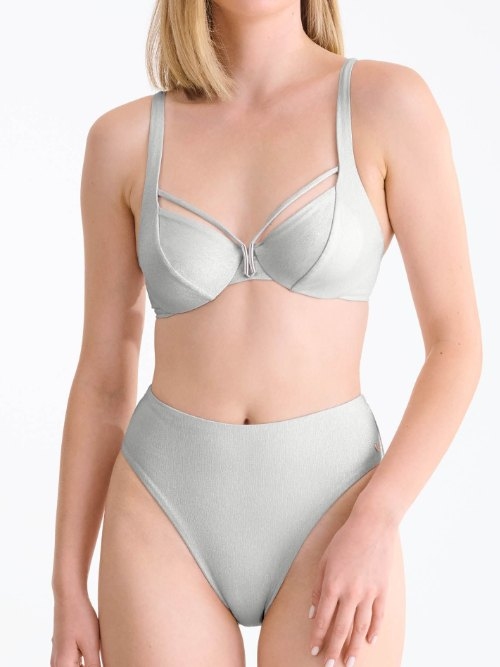 Lisca Bademode Blue Lagoon silber unwattierter bikini bh