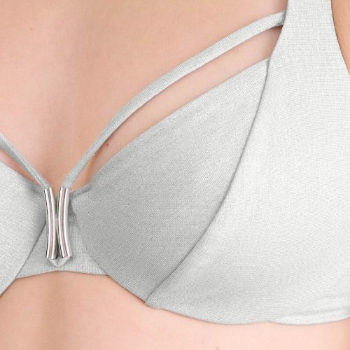 Lisca Bademode Blue Lagoon silber unwattierter bikini bh