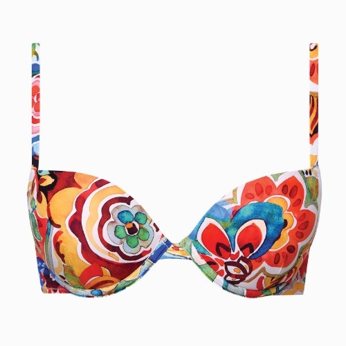 Lisca Bademode Mexico pink/print push up bikini bh