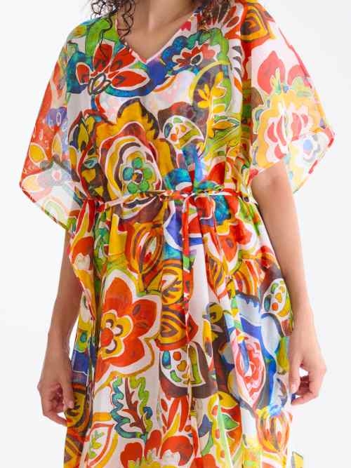 Lisca Bademode Mexico pink/print kaftan