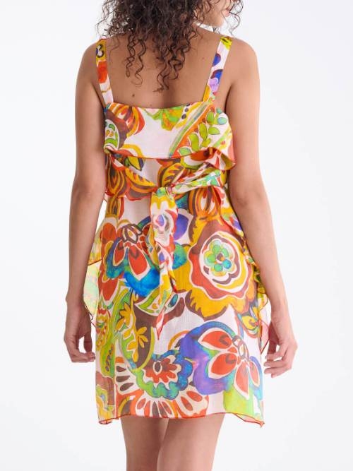 Lisca Bademode Mexico pink/print strandkleid