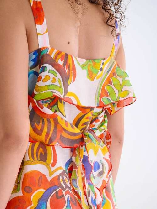 Lisca Bademode Mexico pink/print strandkleid