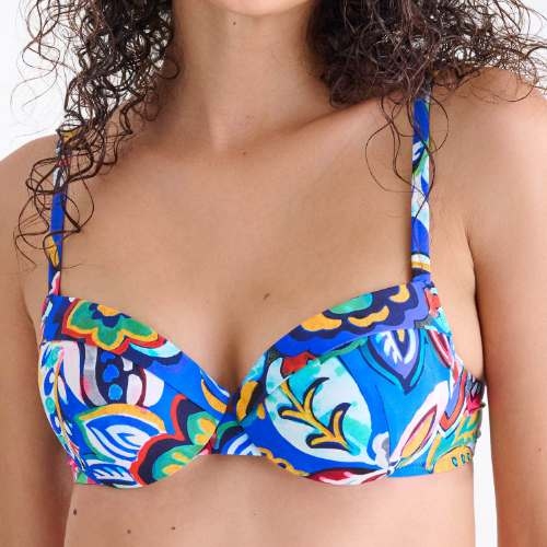 Lisca Bademode Mexico blau/print gemoldefer bikini bh