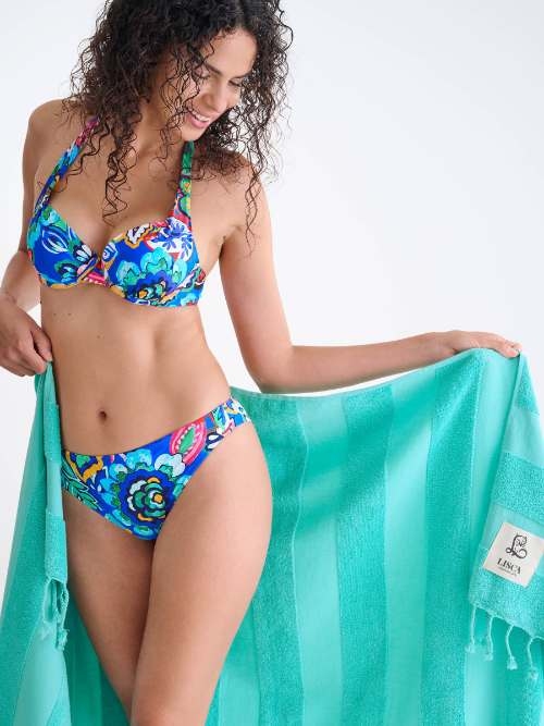Lisca Bademode Mexico blau/print gemoldefer bikini bh