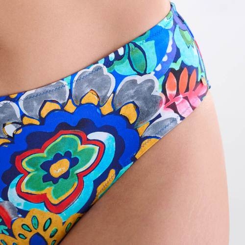 Lisca Bademode Mexico blau/print bikini slip