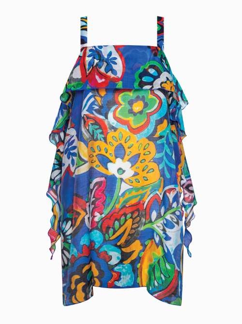 Lisca Bademode Mexico blau/print strandkleid