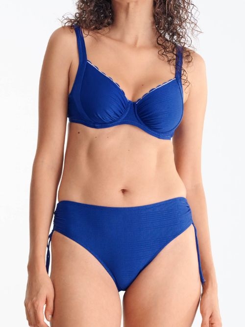 Lisca Bademode Panama blau unwattierter bikini bh