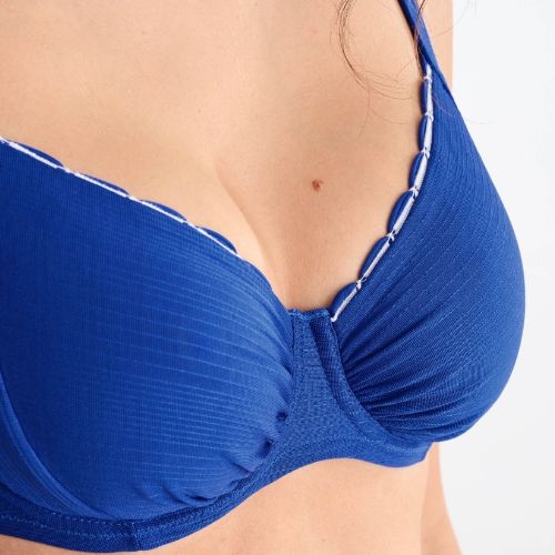 Lisca Bademode Panama blau unwattierter bikini bh