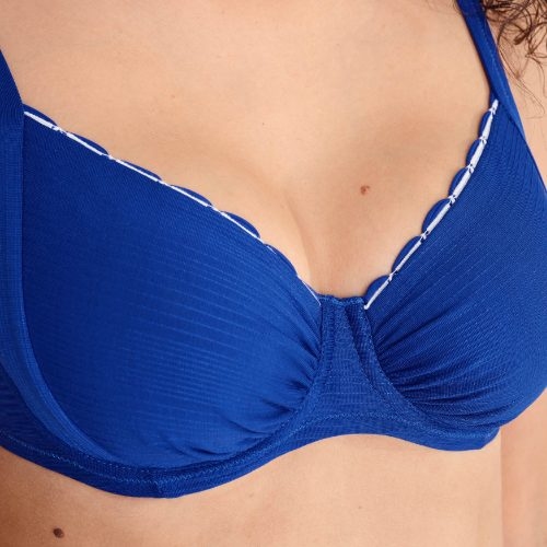 Lisca Bademode Panama blau unwattierter bikini bh