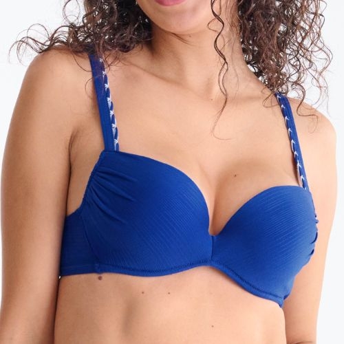 Lisca Bademode Panama blau push up bikini bh
