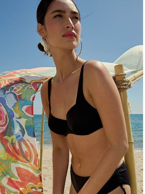 Lisca Bademode Portofino schwarz unwattierter bikini bh