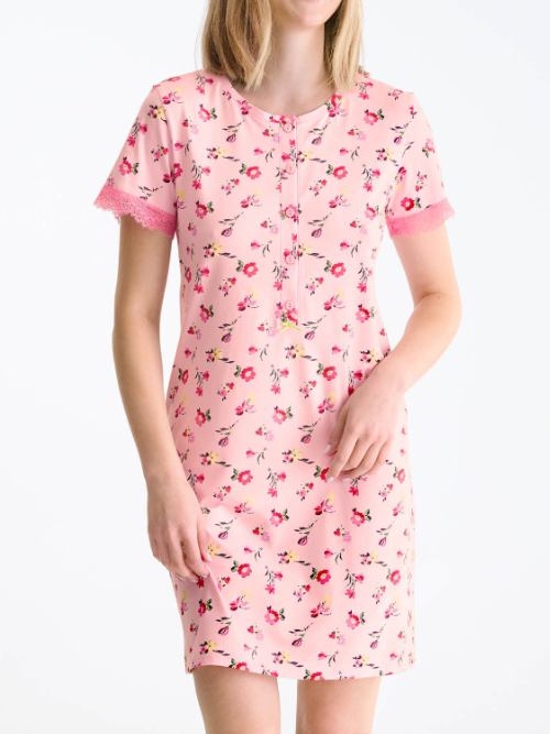 Lisca Bloomy pink nachtkleid