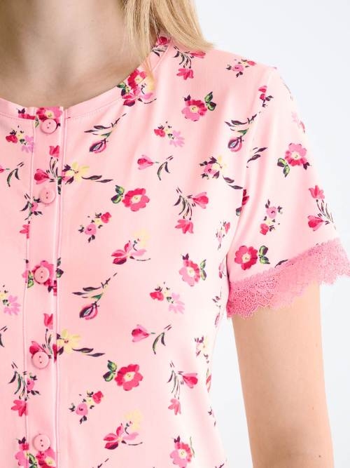 Lisca Bloomy pink nachtkleid