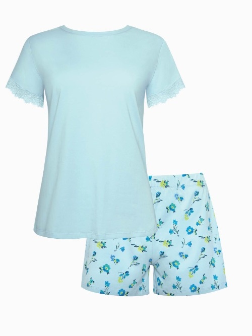 Lisca Bloomy blau shortama