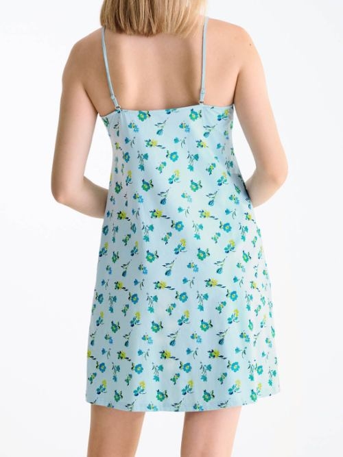 Lisca Bloomy blau nachtkleid