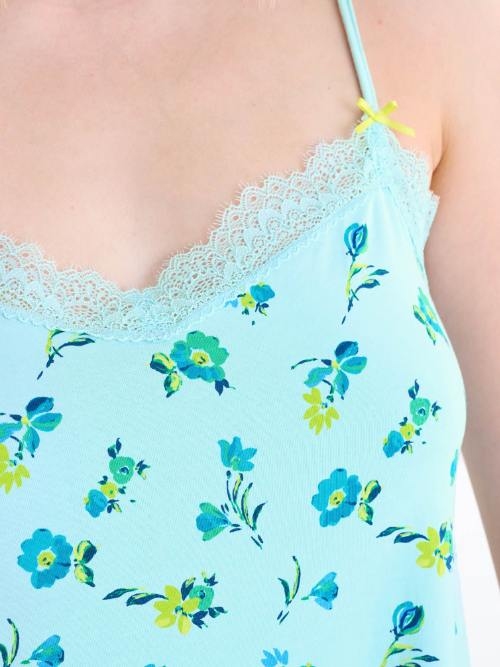 Lisca Bloomy blau nachtkleid