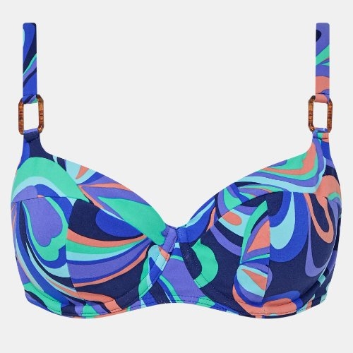 Chantelle Badmode Vita blau/print unwattierter bikini bh