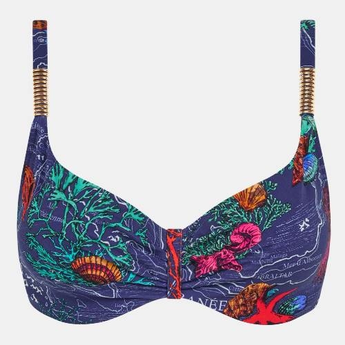 Chantelle Badmode Icon blau gemoldefer bikini bh