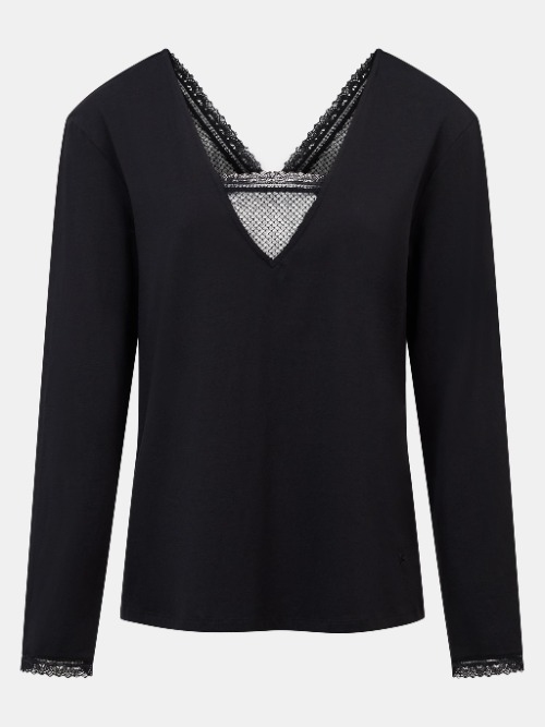 Chantelle Nachtmode Romance schwarz schlafshirt