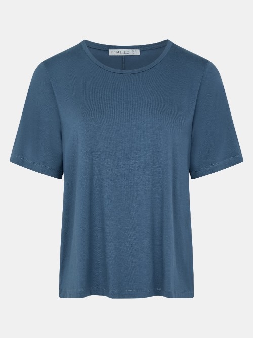 Femilet Nachtmode Yara blau schlafshirt