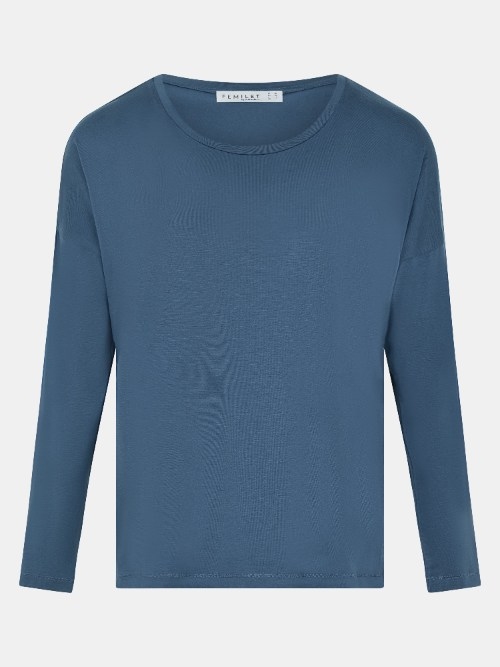 Femilet Nachtmode Yara blau schlafshirt