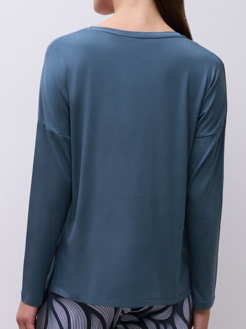 Femilet Nachtmode Yara blau schlafshirt